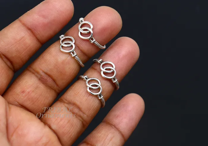 925 sterling silver handmade gorgeous design vintage style toe ring best gifting tiny tone ring 925 stamped jewelry from india ytr04 TRIBAL ORNAMENTS Rings