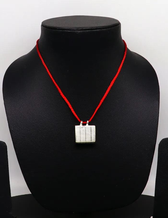 925 sterling silver handmade gorgeous Square shape handmade amulet box amulet pendant mantra box silver tabiz mascot kavacham ssp664 TRIBAL ORNAMENTS Necklaces