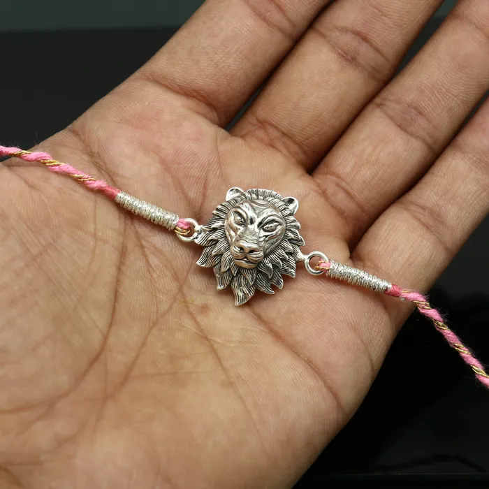 925 sterling silver handmade Narsimha design Rakhi Bracelet amazing stylish gift for Rakshabandhan rk29 TRIBAL ORNAMENTS Bracelets 925 sterling silver handmade Narsimha design Rakhi Bracelet amazing stylish gift for Rakshabandhan rk29 TRIBAL ORNAMENTS Bracelets