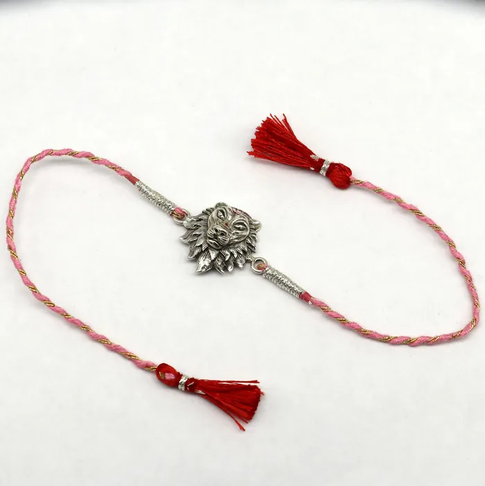 925 sterling silver handmade Narsimha design Rakhi Bracelet amazing stylish gift for Rakshabandhan rk29 TRIBAL ORNAMENTS Bracelets