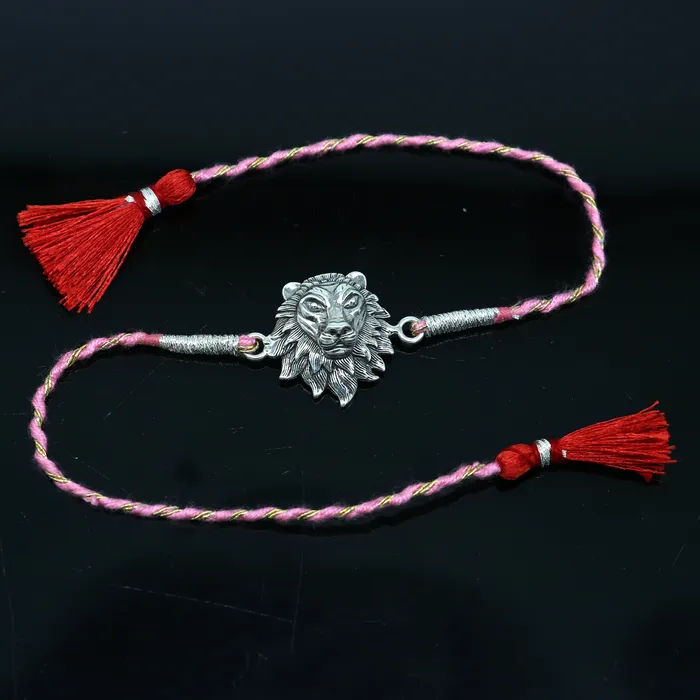 925 sterling silver handmade Narsimha design Rakhi Bracelet amazing stylish gift for Rakshabandhan rk29 TRIBAL ORNAMENTS Bracelets