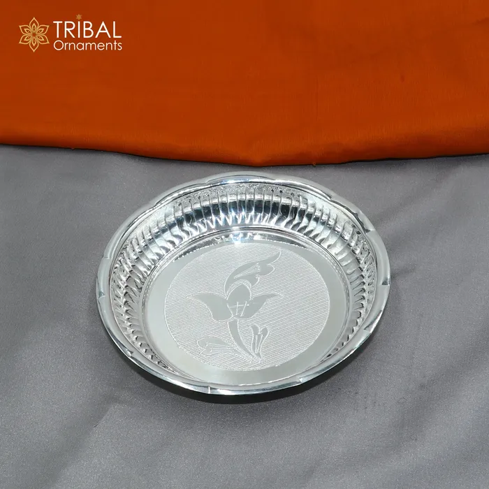 925 sterling silver handmade plate tray best gifting baby food serving silver utensils silver articles puja utensils sv311 TRIBAL ORNAMENTS Rings 925 sterling silver handmade plate tray best gifting baby food serving silver utensils silver articles puja utensils sv311 TRIBAL ORNAMENTS Rings