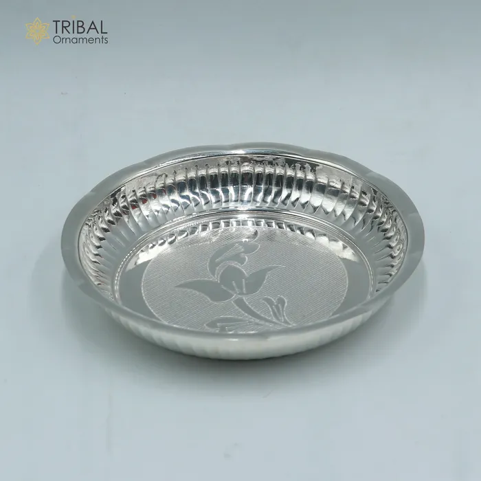 925 sterling silver handmade plate tray best gifting baby food serving silver utensils silver articles puja utensils sv311 TRIBAL ORNAMENTS Rings 925 sterling silver handmade plate tray best gifting baby food serving silver utensils silver articles puja utensils sv311 TRIBAL ORNAMENTS Rings