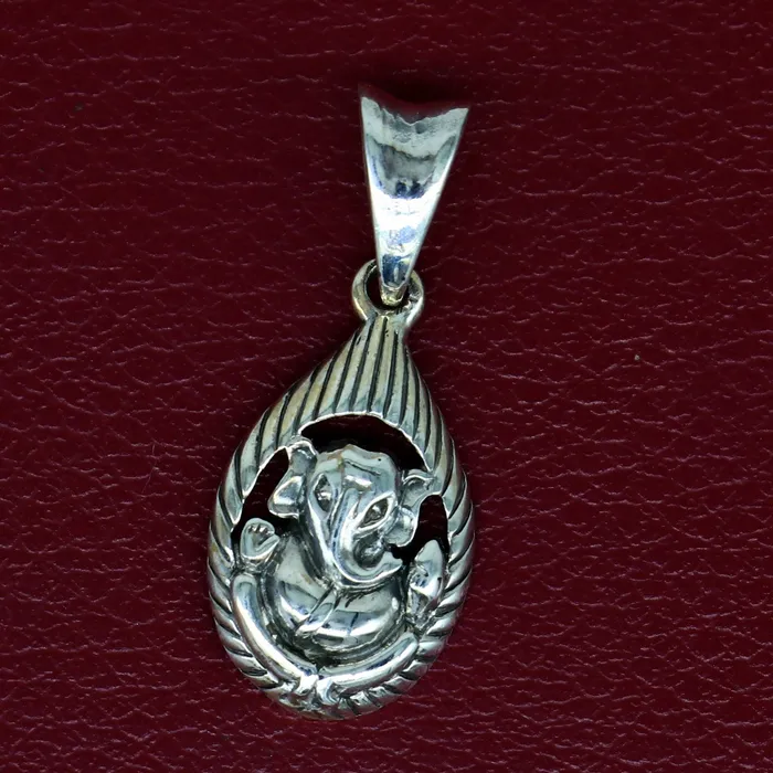 925 sterling silver handmade vintage stylish trendy idol Ganesha pendant exclusive designer unisex pendant silver locket jewelry ssp434 TRIBAL ORNAMENTS Necklaces