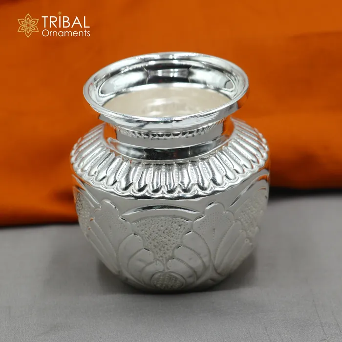 925sterling silver handmade Kalash or pot unique special silver puja article water or milk shiva kalash pot india so1065 TRIBAL ORNAMENTS Rings 925sterling silver handmade Kalash or pot unique special silver puja article water or milk shiva kalash pot india so1065 TRIBAL ORNAMENTS Rings