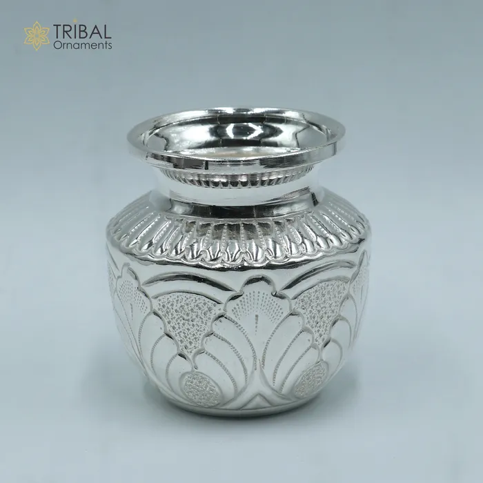 925sterling silver handmade Kalash or pot unique special silver puja article water or milk shiva kalash pot india so1065 TRIBAL ORNAMENTS Rings