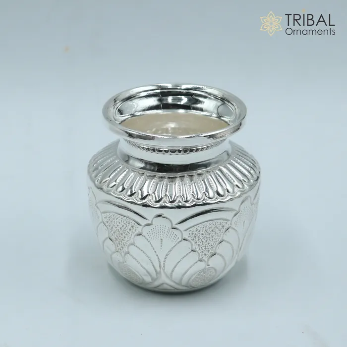925sterling silver handmade Kalash or pot unique special silver puja article water or milk shiva kalash pot india so1065 TRIBAL ORNAMENTS Rings