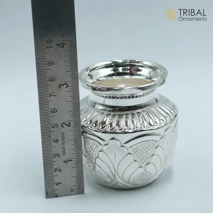 925sterling silver handmade Kalash or pot unique special silver puja article water or milk shiva kalash pot india so1065 TRIBAL ORNAMENTS Rings