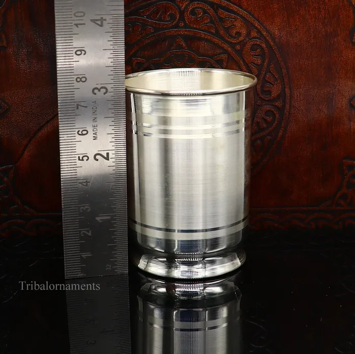 999 fine silver handmade vessels watermilk Glass tumbler silver flask baby kids silver utensils stay healthy water milk glass sv230 TRIBAL ORNAMENTS Rings