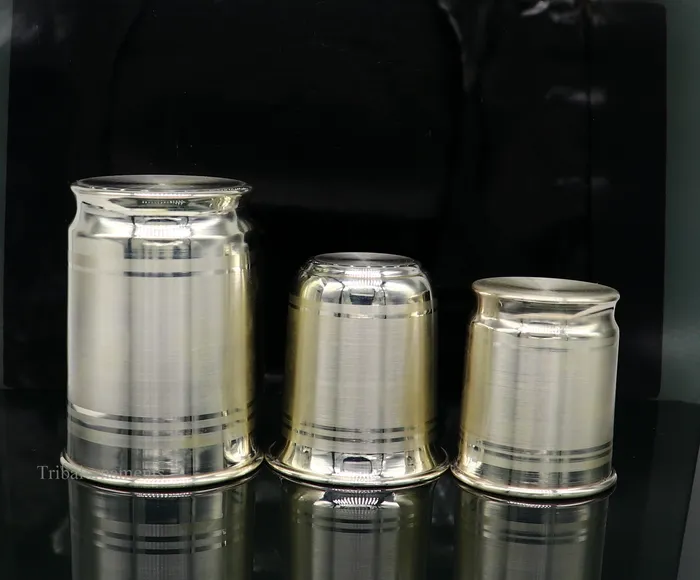 999 fine silver handmade vessels watermilk Glass tumbler silver flask baby kids silver utensils stay healthy water milk glass sv230 TRIBAL ORNAMENTS Rings