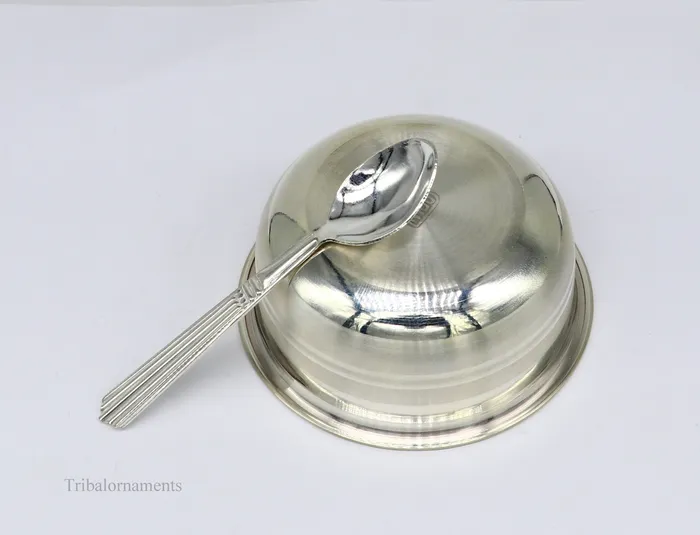999 fine solid silver handmade small bowl for baby serving pure silver vessel silver utensils home kitchen accessories puja bowl sv224 TRIBAL ORNAMENTS Necklaces