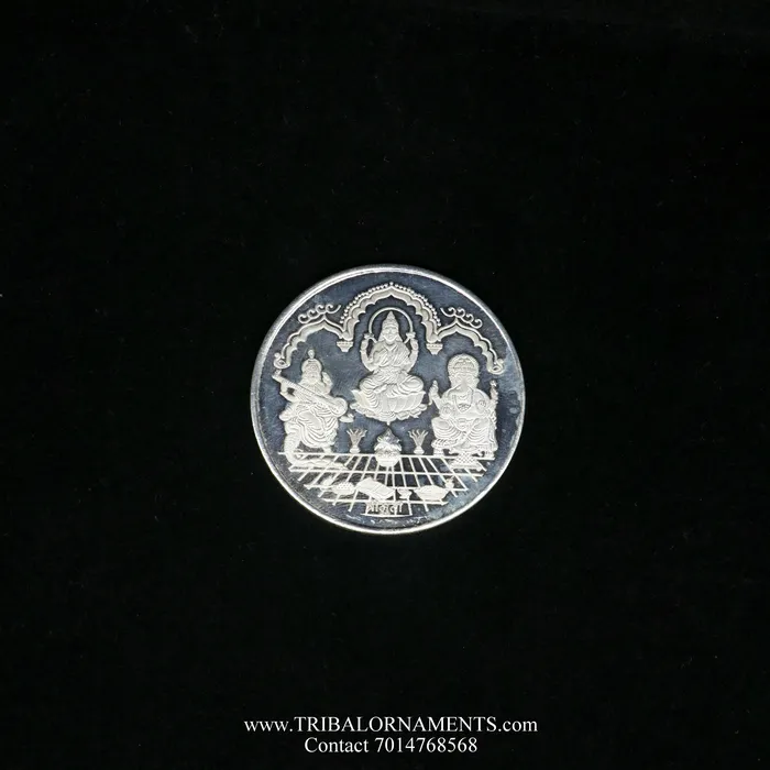 999 Silver Purity Ganesha Lakshmi saraswati 20 Gram Coin for diwali CN27 TRIBAL ORNAMENTS Necklaces 999 Silver Purity Ganesha Lakshmi saraswati 20 Gram Coin for diwali CN27 TRIBAL ORNAMENTS Necklaces