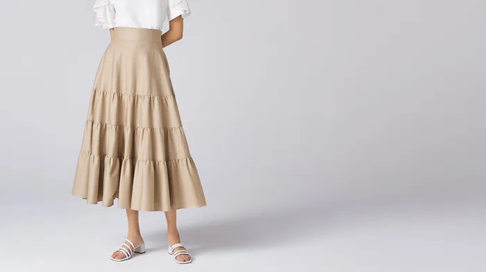 ADEAM Earrings Taupe Hanabi Skirt ADEAM Earrings Taupe Hanabi Skirt