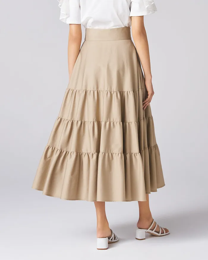ADEAM Earrings Taupe Hanabi Skirt ADEAM Earrings Taupe Hanabi Skirt