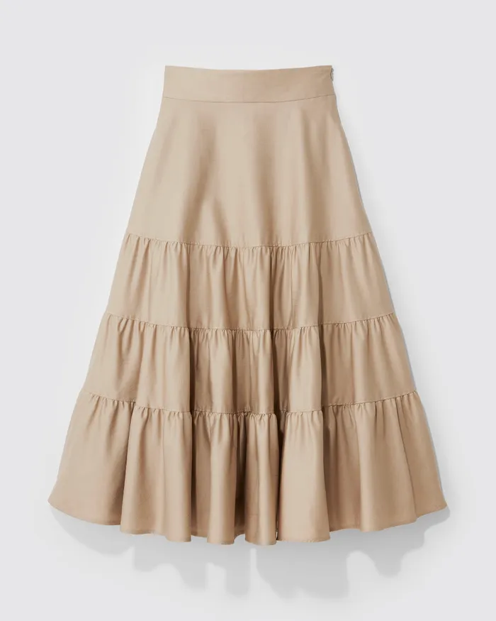 ADEAM Earrings Taupe Hanabi Skirt ADEAM Earrings Taupe Hanabi Skirt