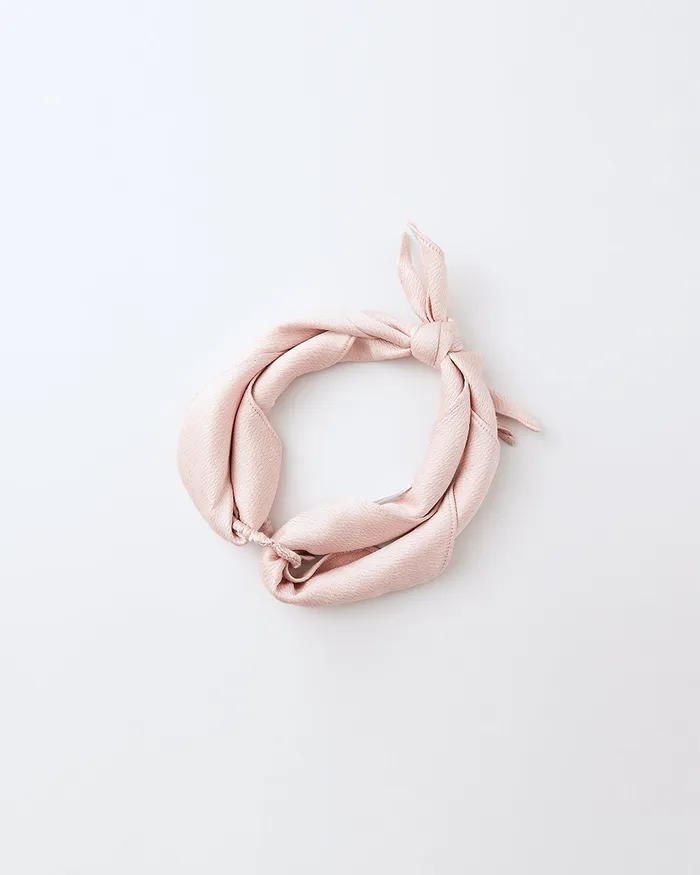 ADEAM Mauve Pink Textured Satin Headband Earrings