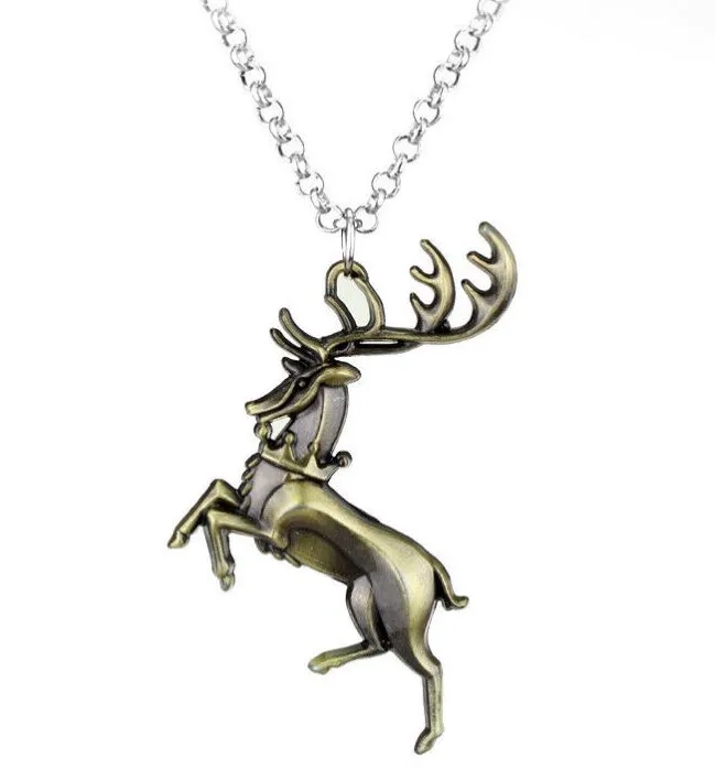 alice Necklaces AZ1280 Gold Deer Ours is the Fury Necklace with FREE EARRINGS