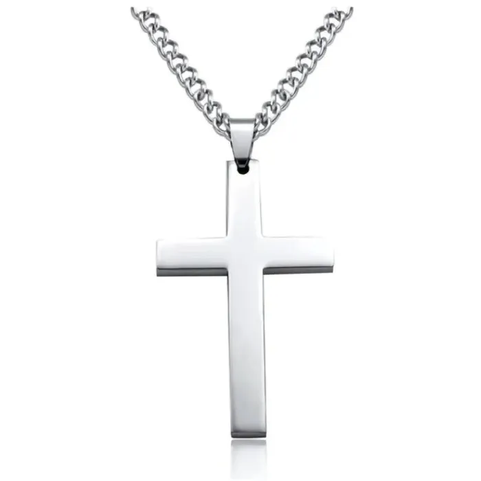 alice Necklaces AZ929 Silver Color Cross Necklace With Free Earrings