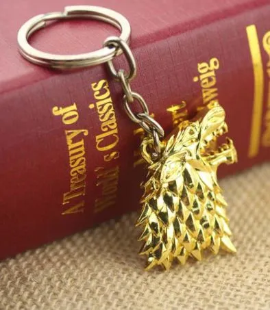 alice PreStyled Sets K07 Gold Wolf Keychain