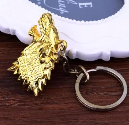 alice PreStyled Sets K07 Gold Wolf Keychain
