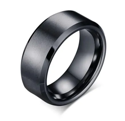 Alice Rings R189 Gun Metal Solid Band Ring