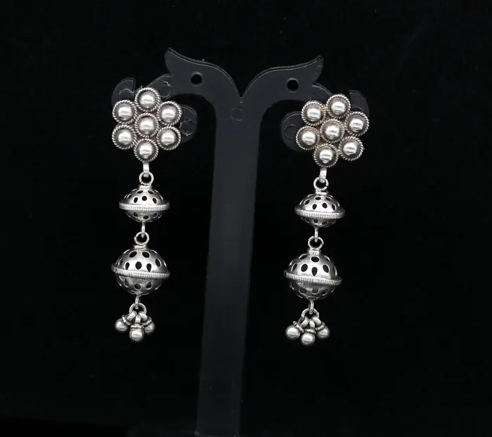 Amazing 925 sterling silver handmade customized vintage antique style drop dangle peacock stud earring tribal belly dance jewelry ear475 TRIBAL ORNAMENTS Earrings Amazing 925 sterling silver handmade customized vintage antique style drop dangle peacock stud earring tribal belly dance jewelry ear475 TRIBAL ORNAMENTS Earrings