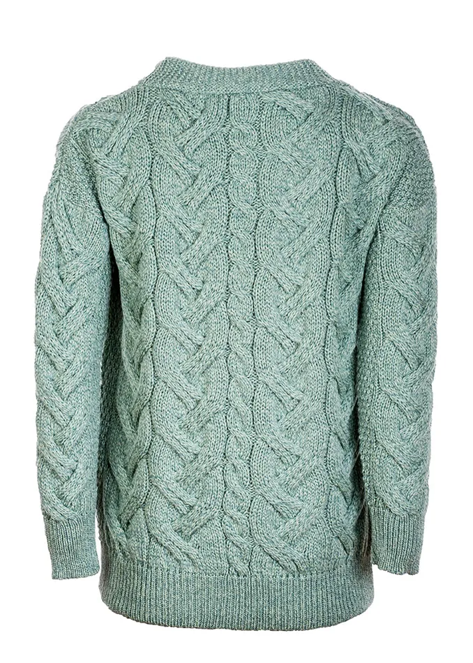 Aran Woollen Mills Earrings Super Soft Merino Wool Chunky Cable Knit Cardigan