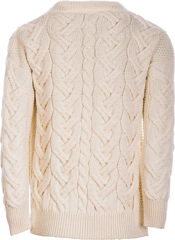 Aran Woollen Mills Earrings Super Soft Merino Wool Chunky Cable Knit Cardigan
