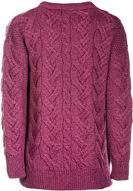 Aran Woollen Mills Earrings Super Soft Merino Wool Chunky Cable Knit Cardigan