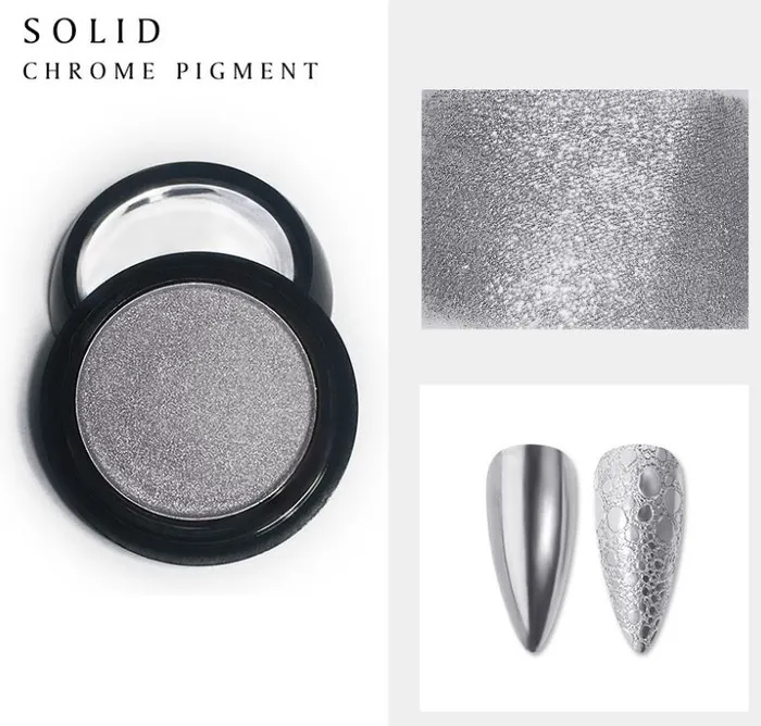 Ashley NS12 Solid Chrome Pigment SILVER Rings