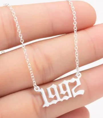 AZ1389 Silver Year 1992 Necklace with FREE EARRINGS alice Necklaces