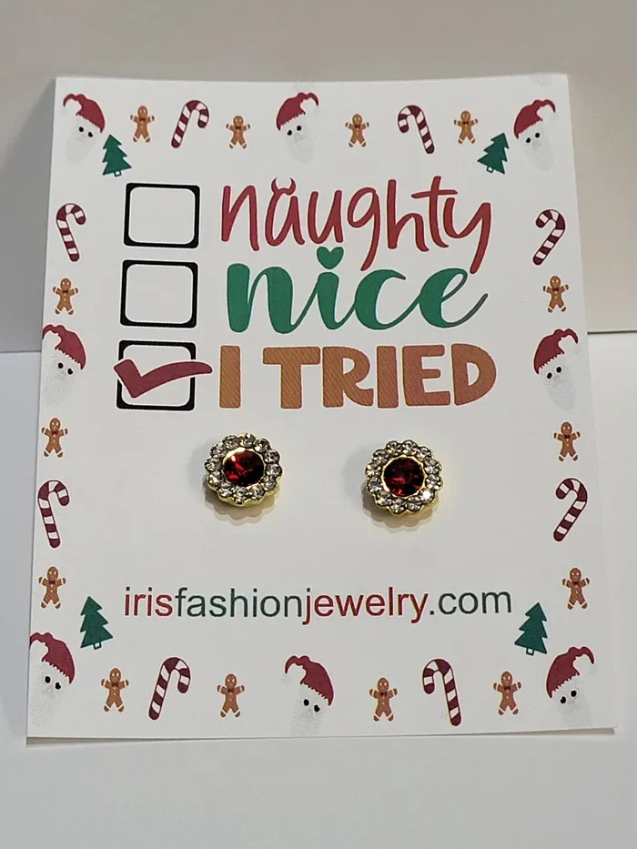 AZ14A Naughty Nice Earrings polly Earrings