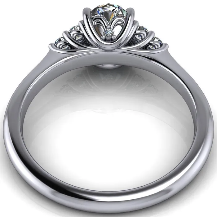 Biddle Oval Lab Grown Diamond Center Stone Trio Side Diamonds Engagement Ring Fire Brilliance Rings