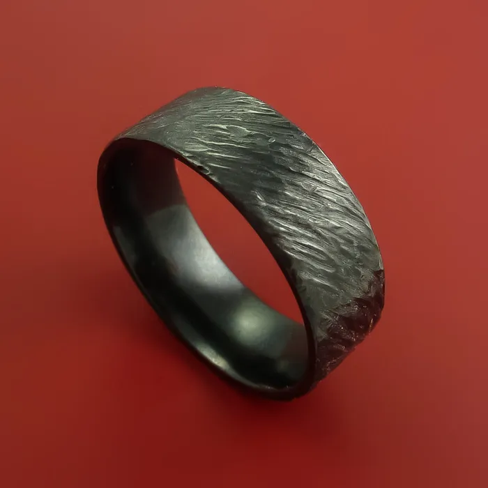 Black Zirconium Ring Custom Made Band Lashbrook Rings
