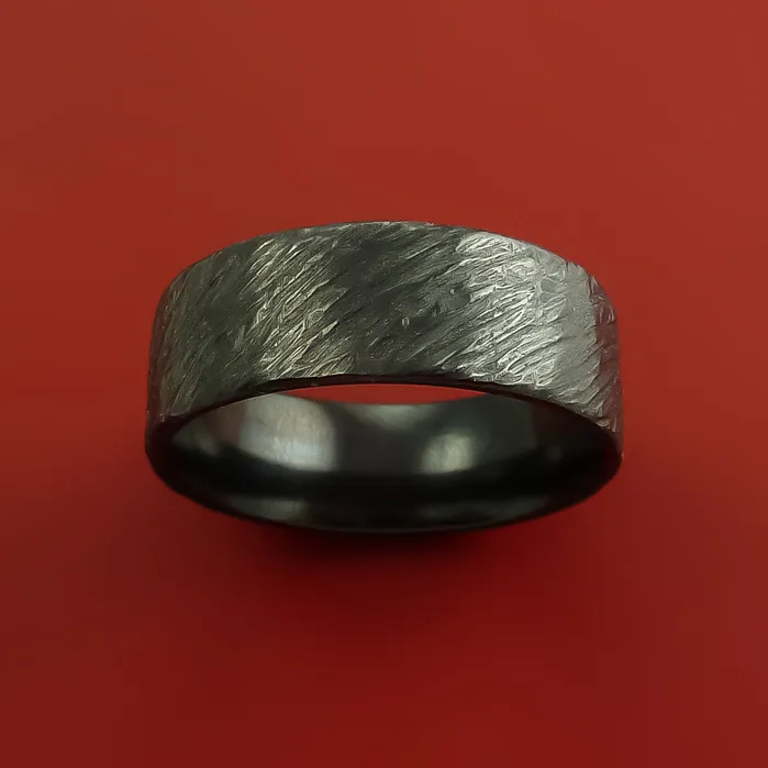 Black Zirconium Ring Custom Made Band Lashbrook Rings Black Zirconium Ring Custom Made Band Lashbrook Rings