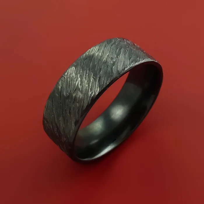 Black Zirconium Ring Custom Made Band Lashbrook Rings Black Zirconium Ring Custom Made Band Lashbrook Rings