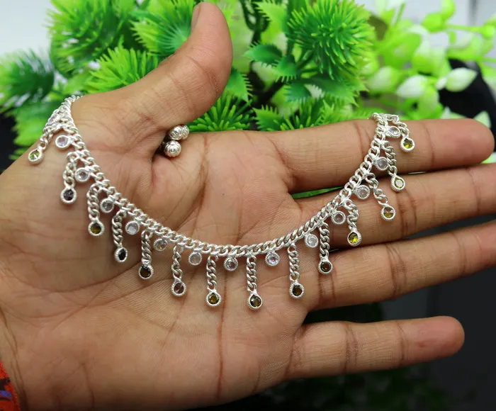 Bracelets 10 solid silver handmade vintage customized design ankle bracelet bridesmaid charm tribal anklet jewelry pretty gifting to her nank272 TRIBAL ORNAMENTS