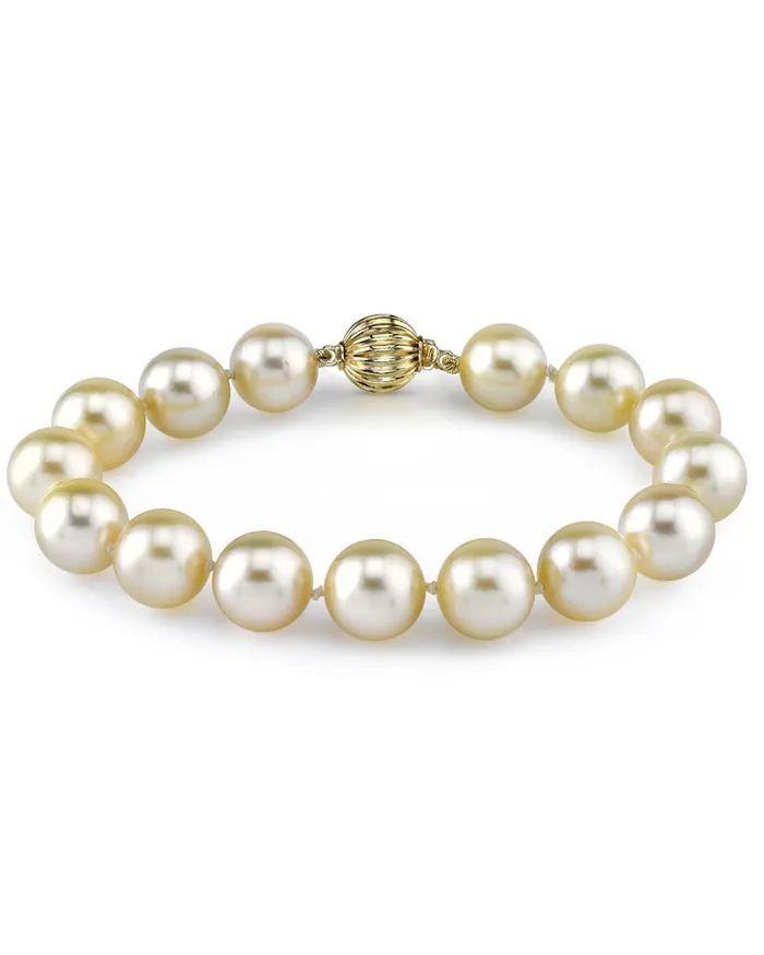 Bracelets Champagne Golden South Sea Pearl Bracelet 90100mm spt