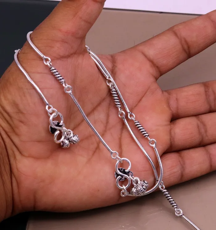 Bracelets Fabulous snake chain customized handmade ankle bracelet excellent gifting ankle jewelry foot bracelet best gift for her belly dance ank119 TRIBAL ORNAMENTS