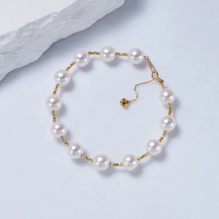 Bracelets Pearly Lustre 18K Solid Gold Akoya Pearl Bracelet KB00031