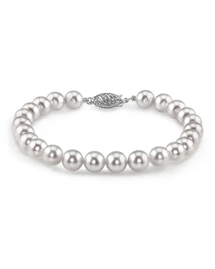 Bracelets spt White Japanese Akoya Pearl Bracelet 5560mm Choose Your Quality Bracelets spt White Japanese Akoya Pearl Bracelet 5560mm Choose Your Quality