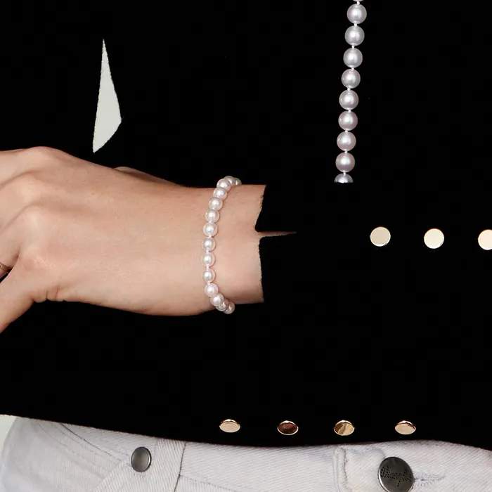 Bracelets spt White Japanese Akoya Pearl Bracelet 5560mm Choose Your Quality