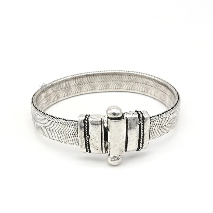 Bracelets TRIBAL ORNAMENTS 11MM 925 sterling silver customized snake chain belt bracelet vintage design stylish mens gifting wrist belt jewelry sbr728