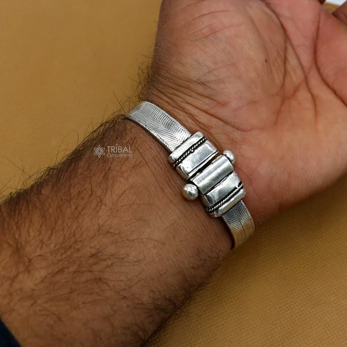 Bracelets TRIBAL ORNAMENTS 11MM 925 sterling silver customized snake chain belt bracelet vintage design stylish mens gifting wrist belt jewelry sbr728