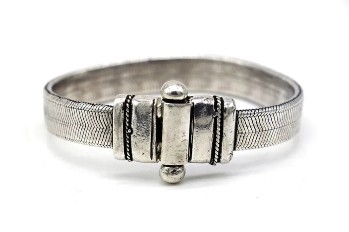 Bracelets TRIBAL ORNAMENTS 11MM 925 sterling silver customized snake chain belt bracelet vintage design stylish mens gifting wrist belt jewelry sbr728