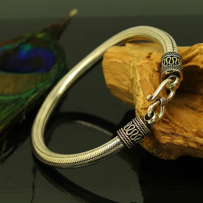 Bracelets TRIBAL ORNAMENTS 9 solid 925 sterling silver handmade snake chain heavy customized round design bracelet personalized gifting jewelry sbr208 Bracelets TRIBAL ORNAMENTS 9 solid 925 sterling silver handmade snake chain heavy customized round design bracelet personalized gifting jewelry sbr208