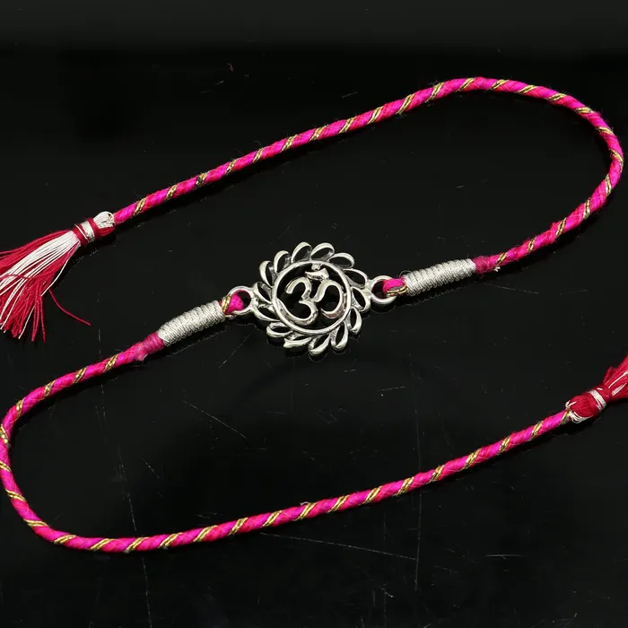 Bracelets TRIBAL ORNAMENTS 925 sterling silver handmade AUM OM design Rakhi Bracelet amazing stylish gift for Rakshabandhan rk36