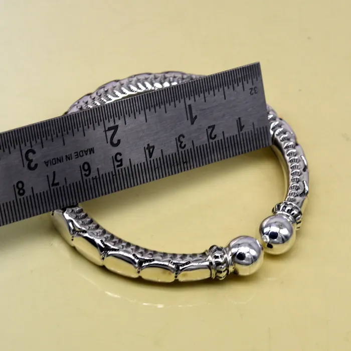 Bracelets TRIBAL ORNAMENTS 925 sterling silver handmade gorgeous customized work bangle bracelet kada vintage antique design stylish bangle unisex jewelry nsk328