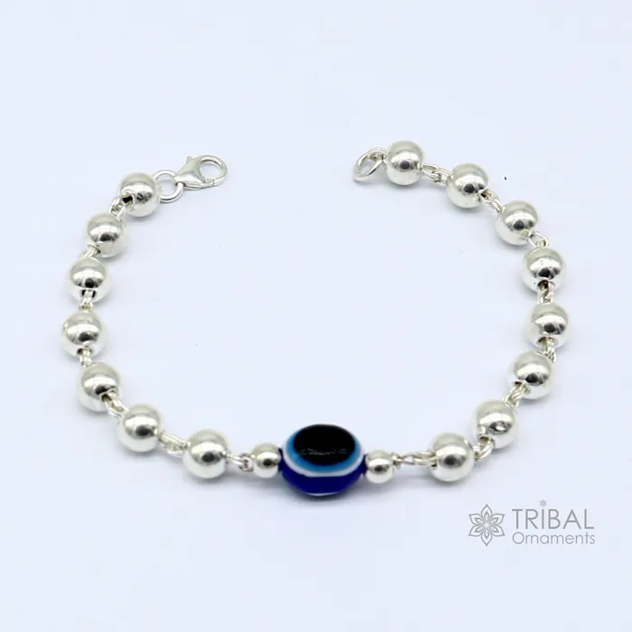 Bracelets TRIBAL ORNAMENTS 925 sterling silver handmade silver beaded evil eye bracelet amazing stylish unisex cultural trendy bracelet all sizes jewelry sbr467 Bracelets TRIBAL ORNAMENTS 925 sterling silver handmade silver beaded evil eye bracelet amazing stylish unisex cultural trendy bracelet all sizes jewelry sbr467