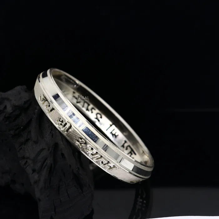 Bracelets TRIBAL ORNAMENTS 925 sterling silver handmade solid kada bracelet for mens amazing Jai Shri Shyam mantra kada mens daily use luxury kada jewelry nsk777